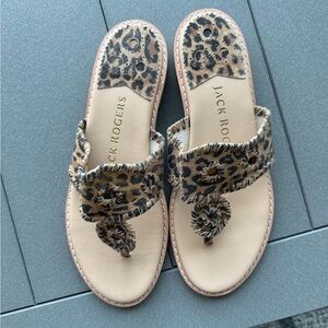 Jack Rogers Women's Leopard Print Sandals, size 8- BRAND NEW